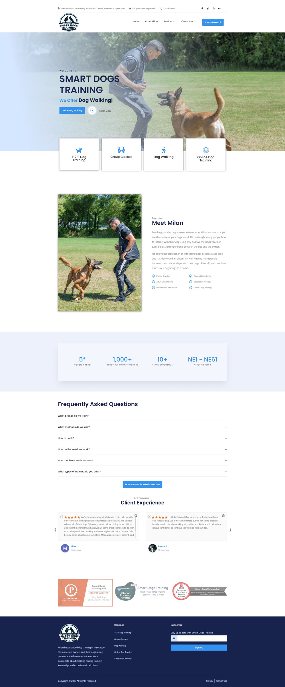 Smart Dogs website designed by Big Bark Media