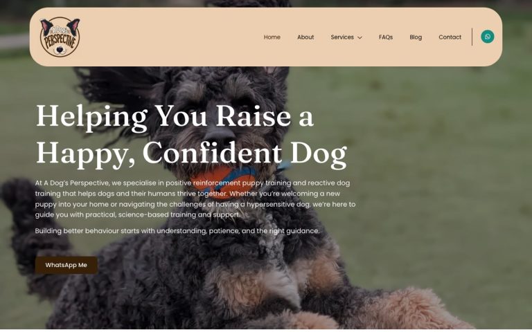 A Dog's Perspective website by Big Bark Media