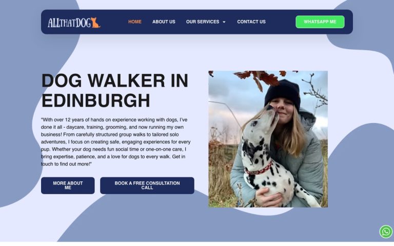 All That Dog website by Big Bark Media