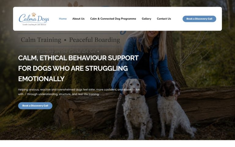 CalmaDogs website by Big Bark Media