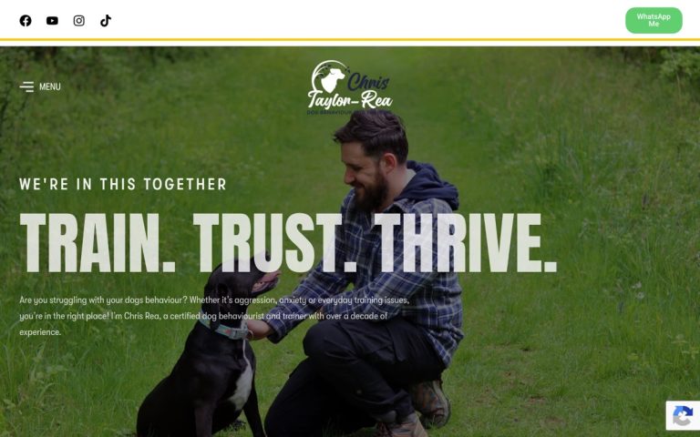 Chris Taylor Rea Dog Training website by Big Bark Media