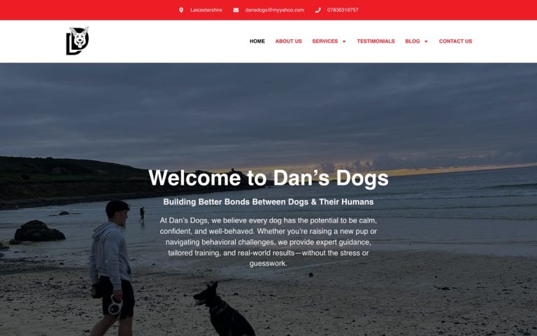 Dan's Dogs website by Big Bark Media