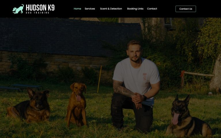 Hudson K9 website by Big Bark Media