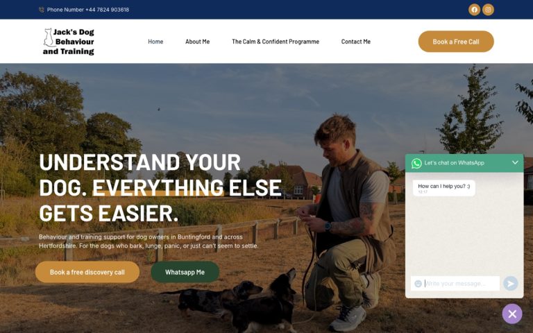 Jack's Dog Behaviour website by Big Bark Media