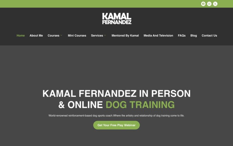 Kamal Fernandez Online Training website by Big Bark Media