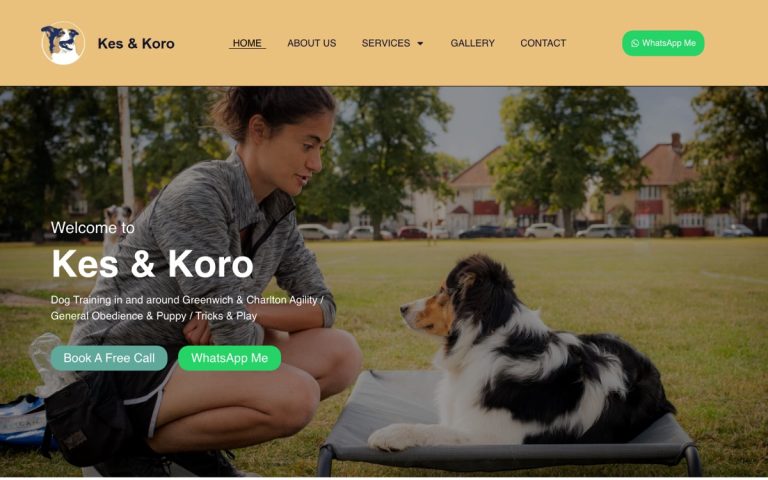 Kes & Koro Dog Training website by Big Bark Media