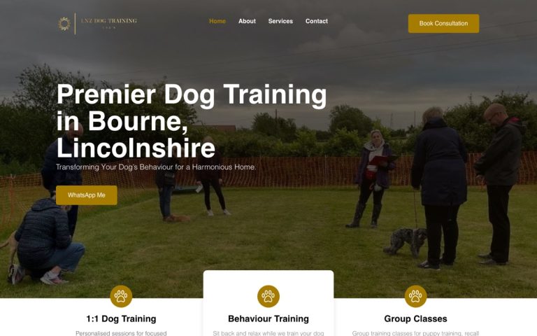 LNZ Dog Training website by Big Bark Media