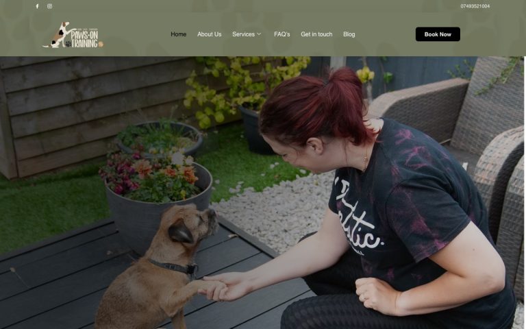 Paws-On Training website by Big Bark Media