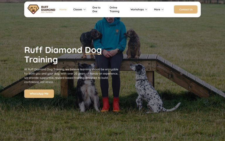 Ruff Diamond Dog Training website by Big Bark Media