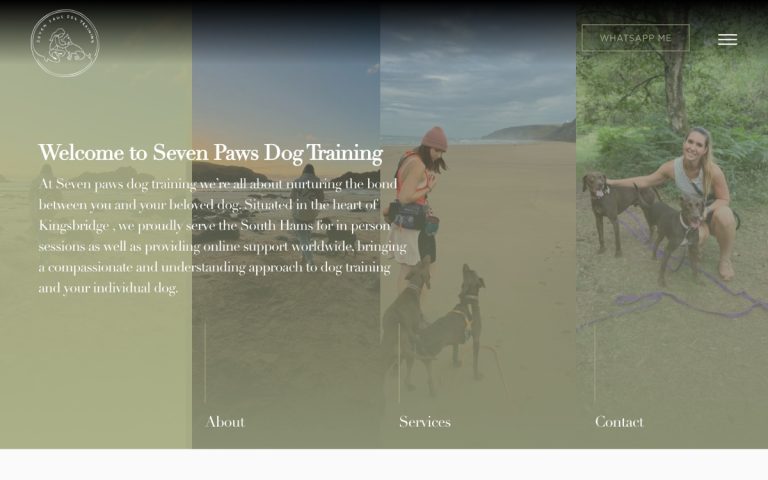 Seven Paws Dog Training website by Big Bark Media