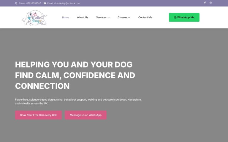 Sit Walk Stay website by Big Bark Media