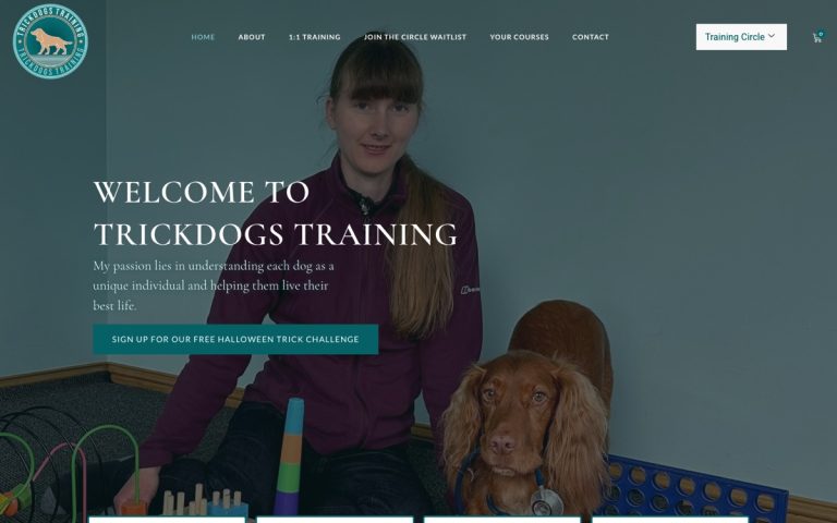 Trick Dogs Training website by Big Bark Media