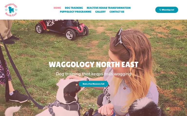 Waggology North East website by Big Bark Media